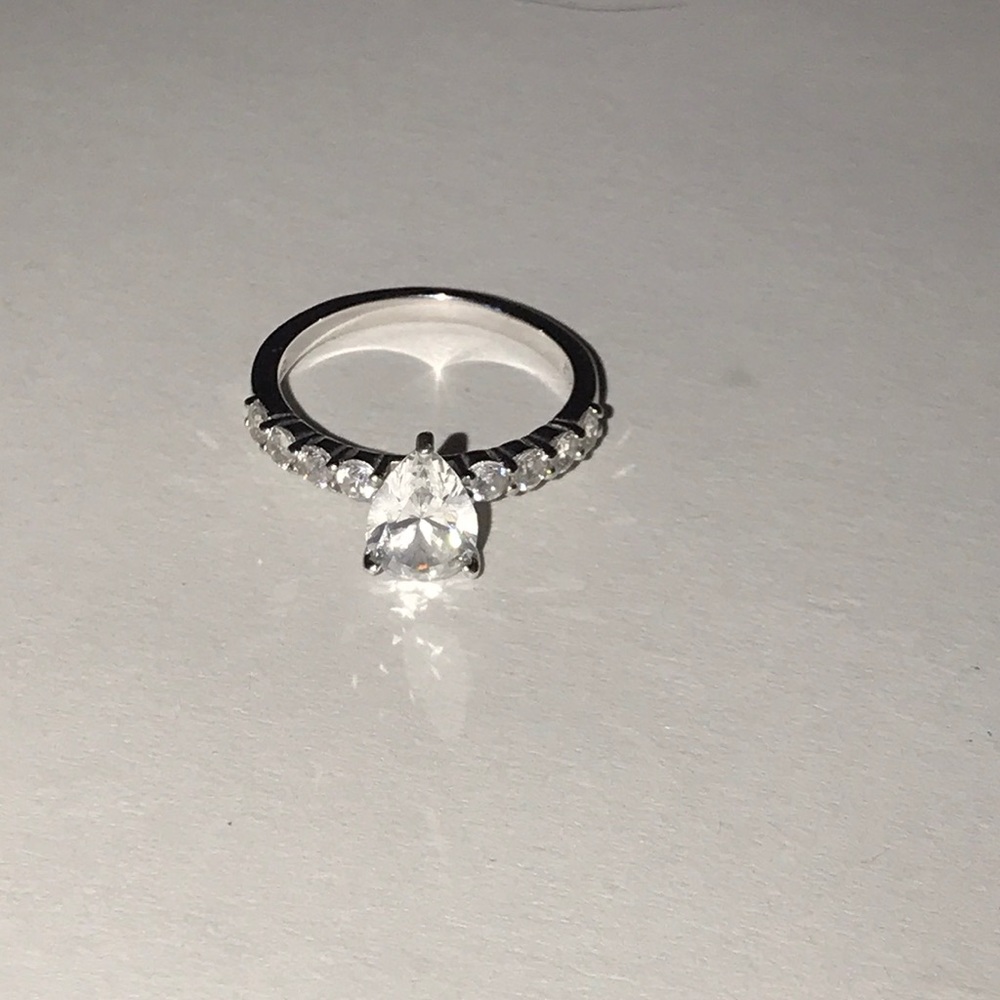 Sterling silver and diamonique ring